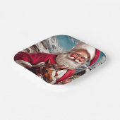 Rocky Mountain Santa und sein Pferd Pappteller (Gewinkelt)