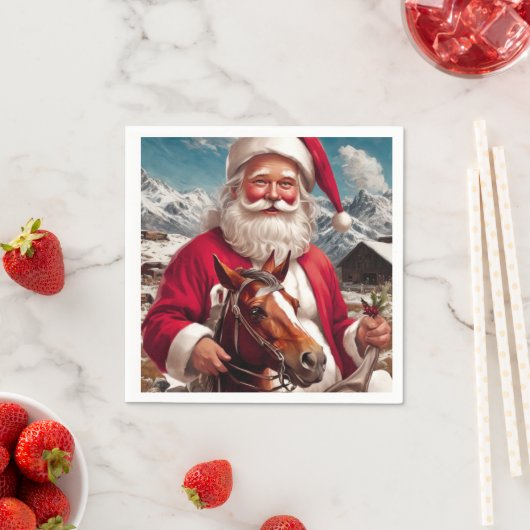 Rocky Mountain Santa und sein Pferd Serviette (Beispiel)
