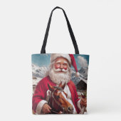 Rocky Mountain Santa und sein Pferd Tasche (Rückseite)