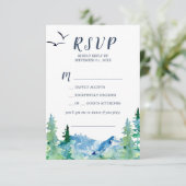 Rocky Mountain Song Request RSVP Card (Stehend Vorderseite)