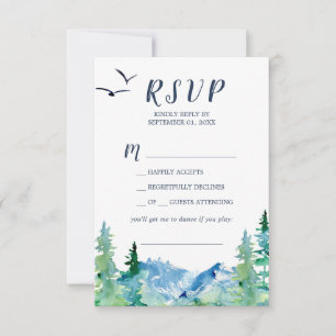 Rocky Mountain Song Request RSVP Card Karte