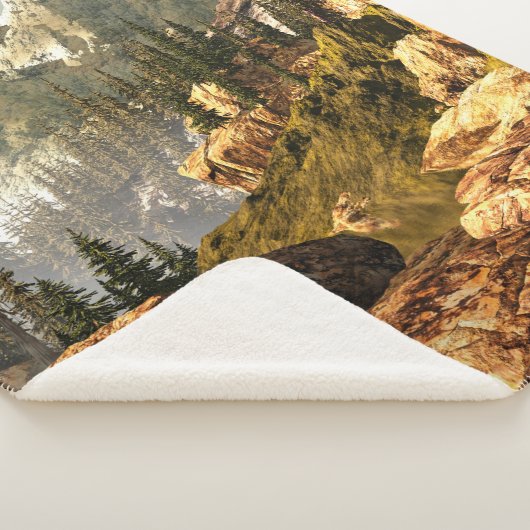 Rocky Mountain-Szene mit Glatzenadler in der Höhe Sherpadecke (3/4)