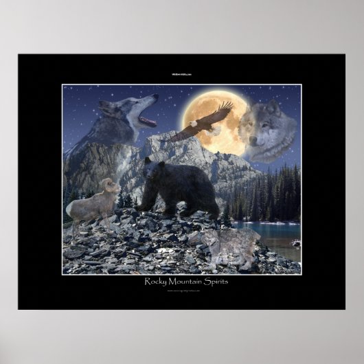 ROCKY MOUNTAIN TIERE SPIRIRIEN Art Poster (Vorne)