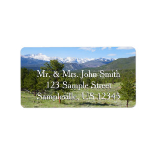 Rocky Mountain View Landschaft Adressaufkleber