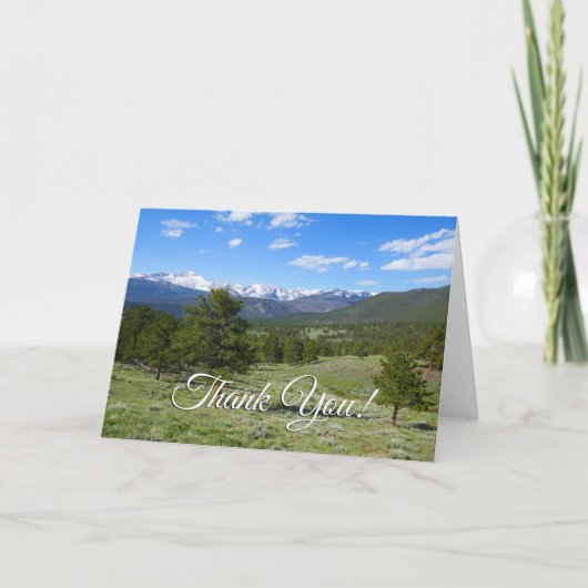 Rocky Mountain View Landschaft Dankeskarte (Vorderseite)