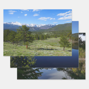 Rocky Mountain View Landschaft Geschenkpapier Set