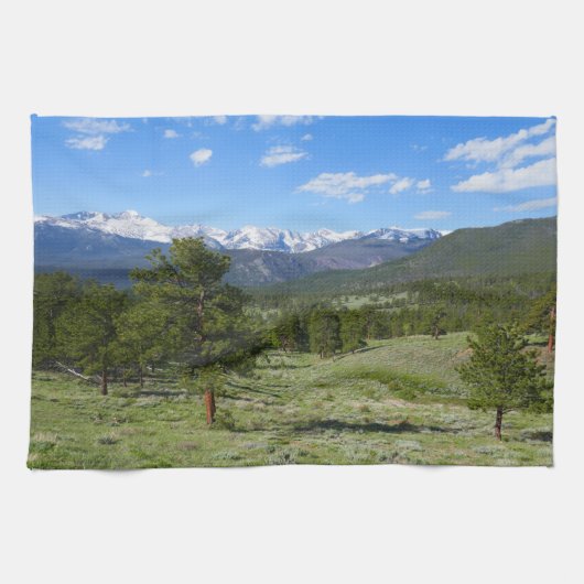 Rocky Mountain View Landschaft Geschirrtuch (Horizontal)