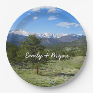 Rocky Mountain View Landschaft Pappteller
