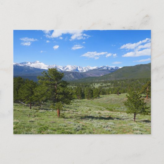 Rocky Mountain View Landschaft Postkarte (Vorderseite)