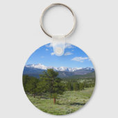 Rocky Mountain View Landschaft Schlüsselanhänger (Rückseite)