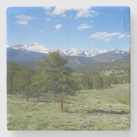 Rocky Mountain View Landschaft Steinuntersetzer (Vorderseite)
