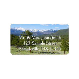 Rocky Mountain View Landschaftliche Landschaft Adressaufkleber