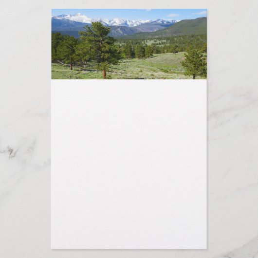 Rocky Mountain View Landschaftliche Landschaft Briefpapier (Vorderseite)
