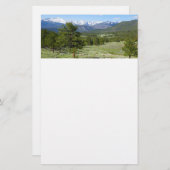 Rocky Mountain View Landschaftliche Landschaft Briefpapier (Vorne/Hinten)