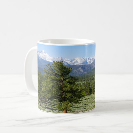 Rocky Mountain View Landschaftliche Landschaft Kaffeetasse (Vorderseite Links)