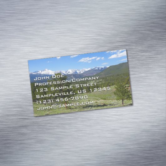 Rocky Mountain View Landschaftliche Landschaft Magnetische Visitenkarte (Beispiel)