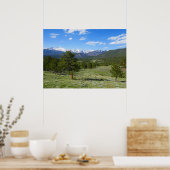 Rocky Mountain View Landschaftliche Landschaft Poster (Küche)
