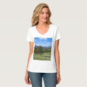 Rocky Mountain View Landschaftliche Landschaft T-Shirt (Vorderseite Vollansicht)