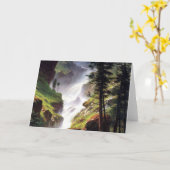 Rocky Mountain Waterfall - Albert Bierstadt Karte (Gelbe Blume)