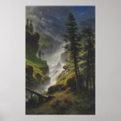 Rocky Mountain Waterfall - Bierstadt Print Poster (Vorne)