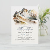 Rocky Mountain Wedding Einladung (Stehend Vorderseite)