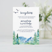 Rocky Mountain Wedding Reception Insert Card (Stehend Vorderseite)