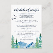 Rocky Mountain Wedding Weekend Veranstaltungskalen Begleitkarte (Vorderseite)