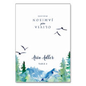 Rocky Mountain Zielname Platzkarte Tischnummer (Vorderseite)