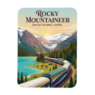Rocky Mountaineer (Kanadische Rocky Mountains) Kan Magnet