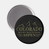 Rocky Mountains Aspen Colorado Magnet (Vorderseite/Rückseite)