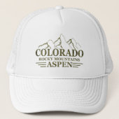 Rocky Mountains Aspen Colorado Truckerkappe (Vorderseite)