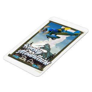 Rocky Mountains aus der Luft! Magnet