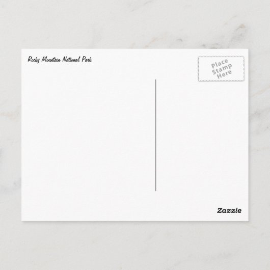 Rocky Mountains Blick im Frühherbst Postkarte (Rückseite)
