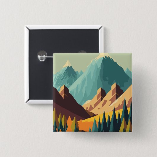 Rocky Mountains Button (Vorne & Hinten)