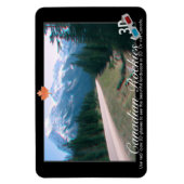 Rocky Mountains Canada 3D Red Cyan Anaglyph Foto Magnet (Vertikal)