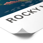 Rocky Mountains Canada Travel Print Poster (Ecke)