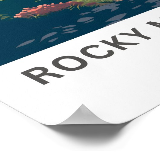 Rocky Mountains Canada Travel Print Poster (Ecke)