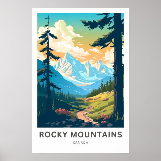 Rocky Mountains Canada Travel Print Poster (Vorne)