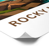 Rocky Mountains Canada Travel Print Poster (Ecke)