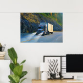Rocky Mountains Cargo Truck Highway Poster (Heimbüro)