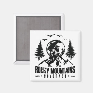 Rocky Mountains Colorado Bigfoot Vintages Wandern Magnet