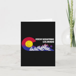 Rocky Mountains Colorado Flagge Skifahren Wintersp Karte