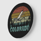 Rocky Mountains Colorado Große Wanduhr (Winkel)