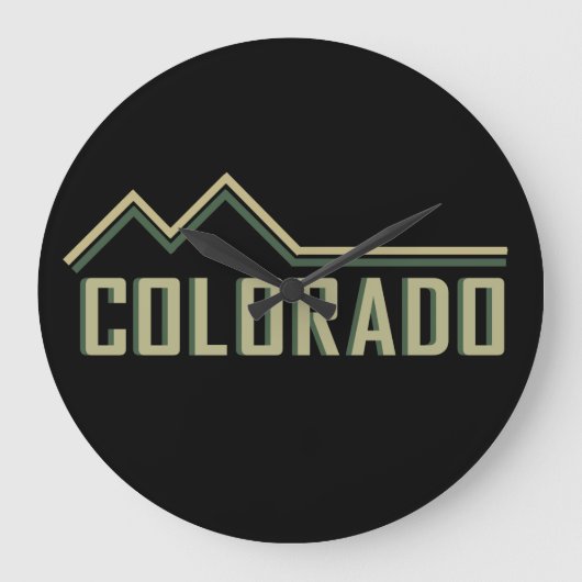 Rocky Mountains Colorado Große Wanduhr (Vorderseite)