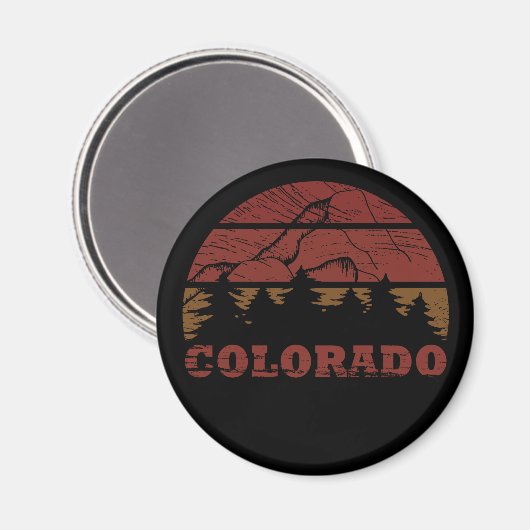 Rocky Mountains Colorado Magnet (Vorderseite/Rückseite)