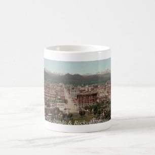 Rocky Mountains Colorado Panorama, 1901 Denver Kaffeetasse