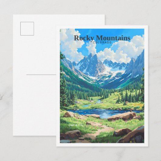 Rocky Mountains Colorado Postkarte (Vorne/Hinten)