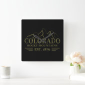 Rocky Mountains Colorado Quadratische Wanduhr (Zuhause)