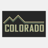 Rocky Mountains Colorado Rechteckiger Aufkleber (Vorderseite)