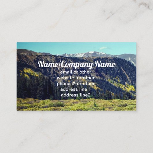 Rocky Mountains fotografieren Naturlandschaft Visitenkarte (Rückseite)